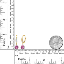 Earrings in 925 Sterling Silver and 10K Yellow Gold