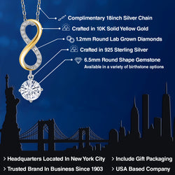 Pendant in 925 Sterling Silver and 10K Yellow Gold
