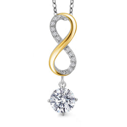 Pendant in 925 Sterling Silver and 10K Yellow Gold