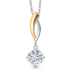 Pendant in 925 Sterling Silver and 10K Yellow Gold