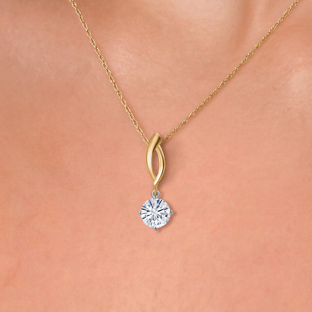 Pendant in 925 Sterling Silver and 10K Yellow Gold