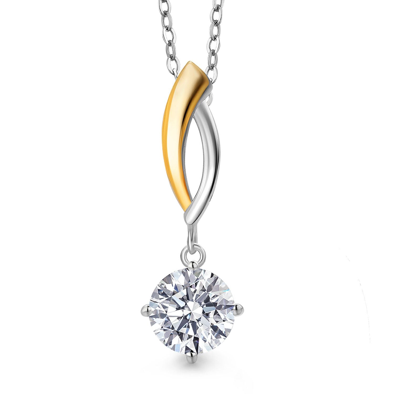 Pendant in 925 Sterling Silver and 10K Yellow Gold