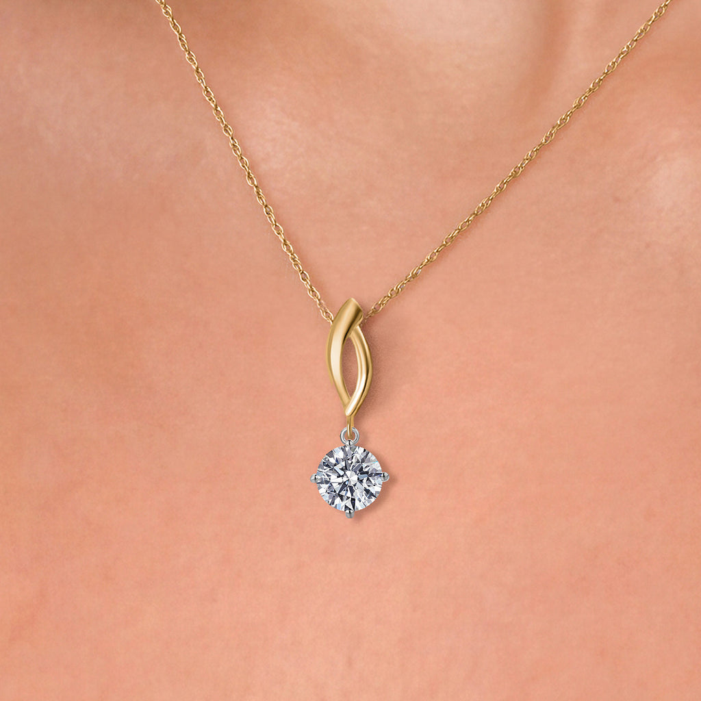 Pendant in 925 Sterling Silver and 10K Yellow Gold