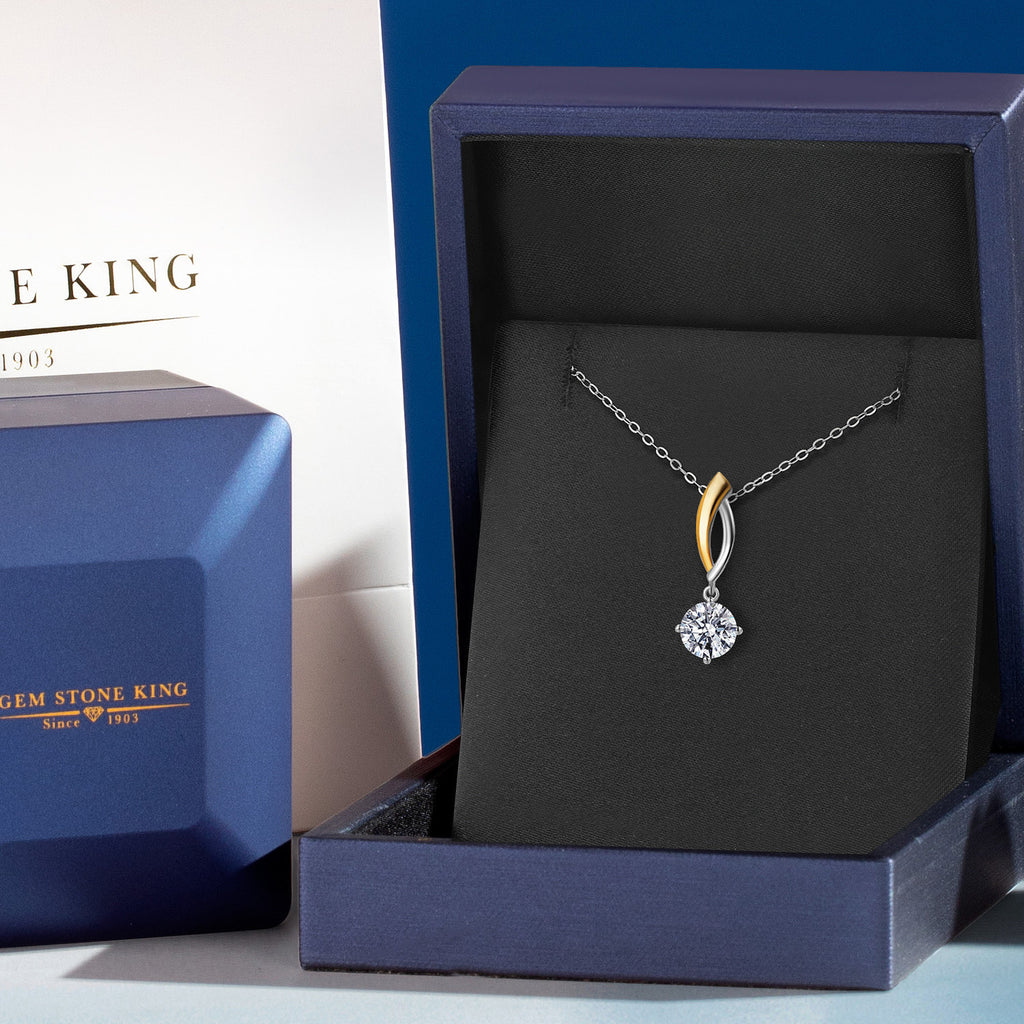 Pendant in 925 Sterling Silver and 10K Yellow Gold