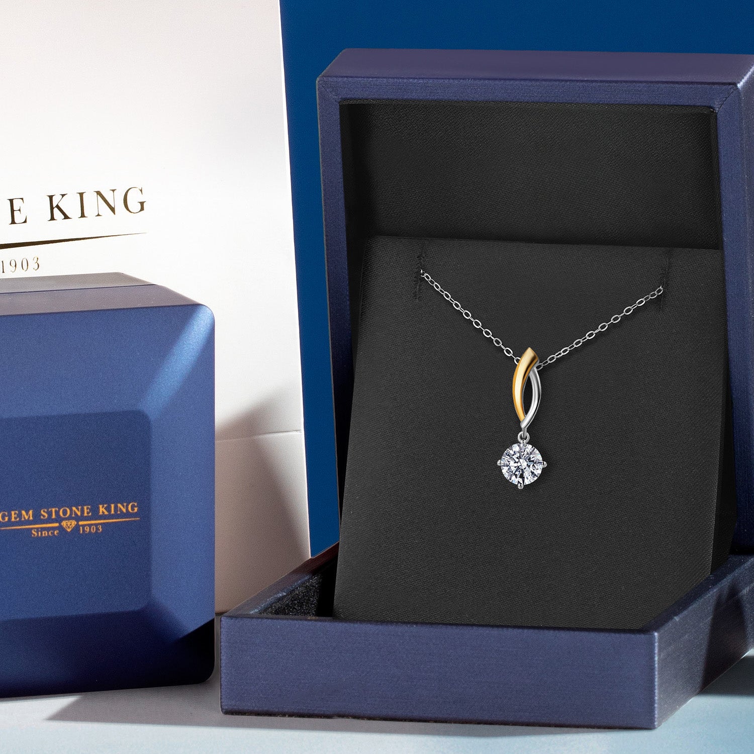 Pendant in 925 Sterling Silver and 10K Yellow Gold