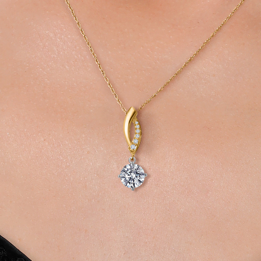 Pendant in 925 Sterling Silver and 10K Yellow Gold