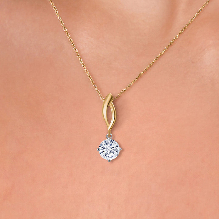 Pendant in 925 Sterling Silver and 10K Yellow Gold