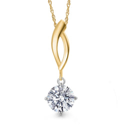Pendant in 925 Sterling Silver and 10K Yellow Gold