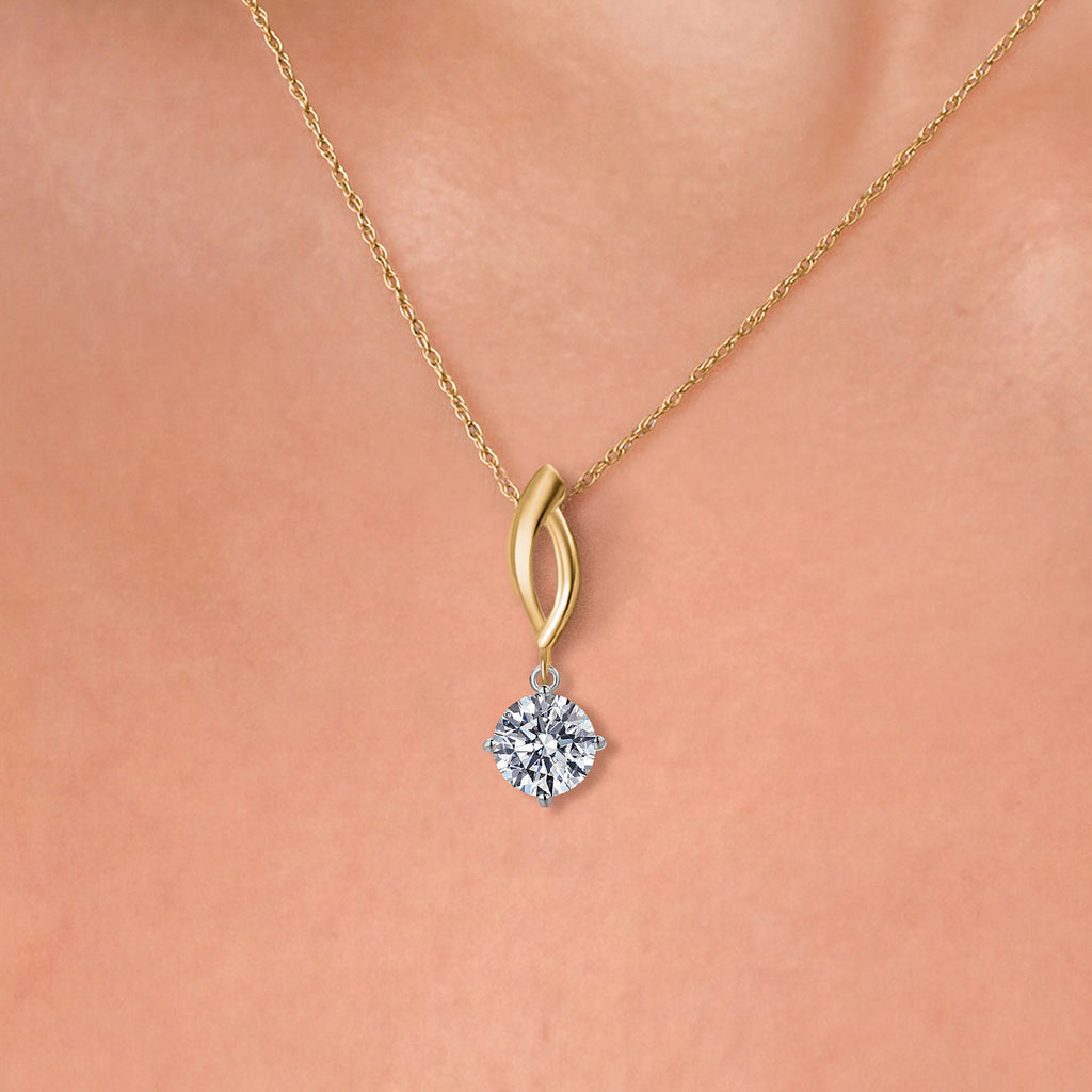Pendant in 925 Sterling Silver and 10K Yellow Gold
