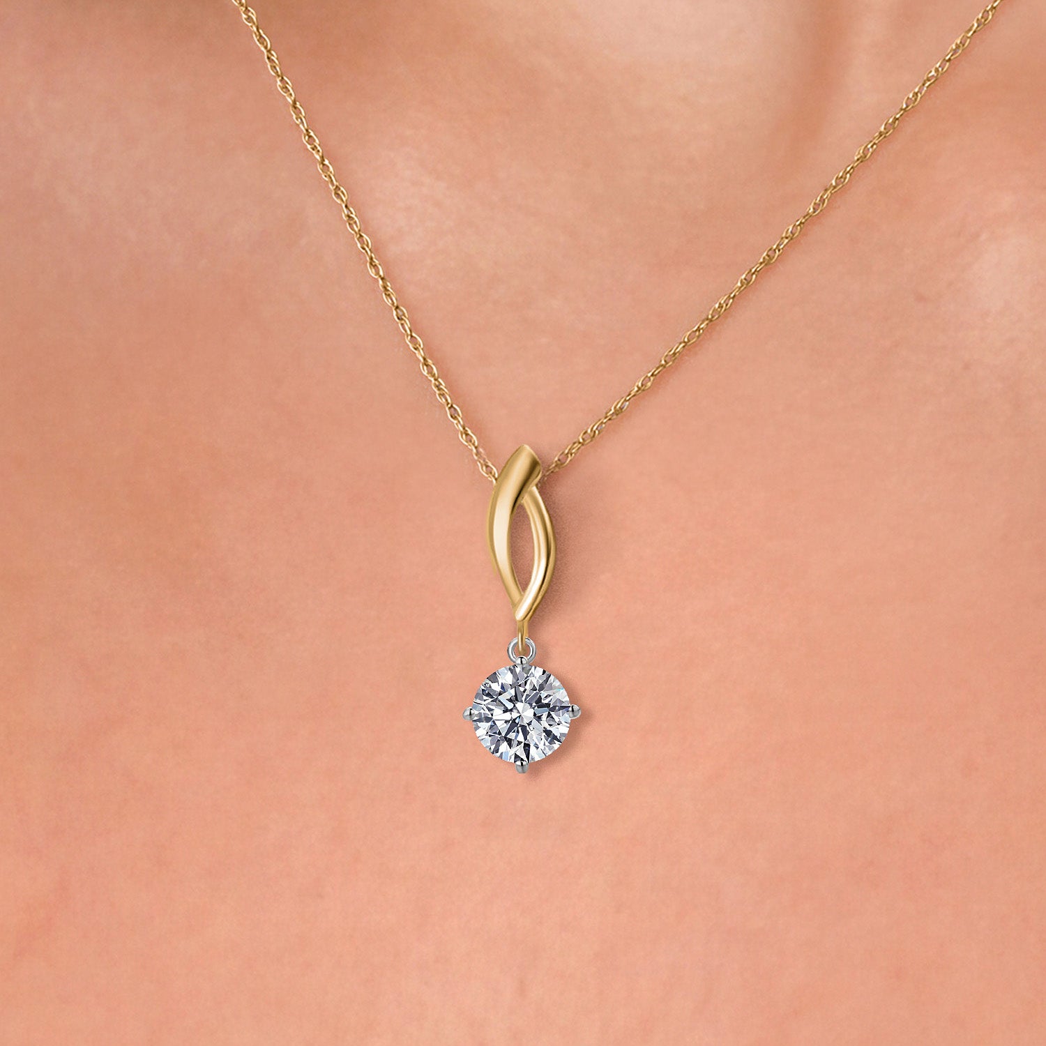 Pendant in 925 Sterling Silver and 10K Yellow Gold