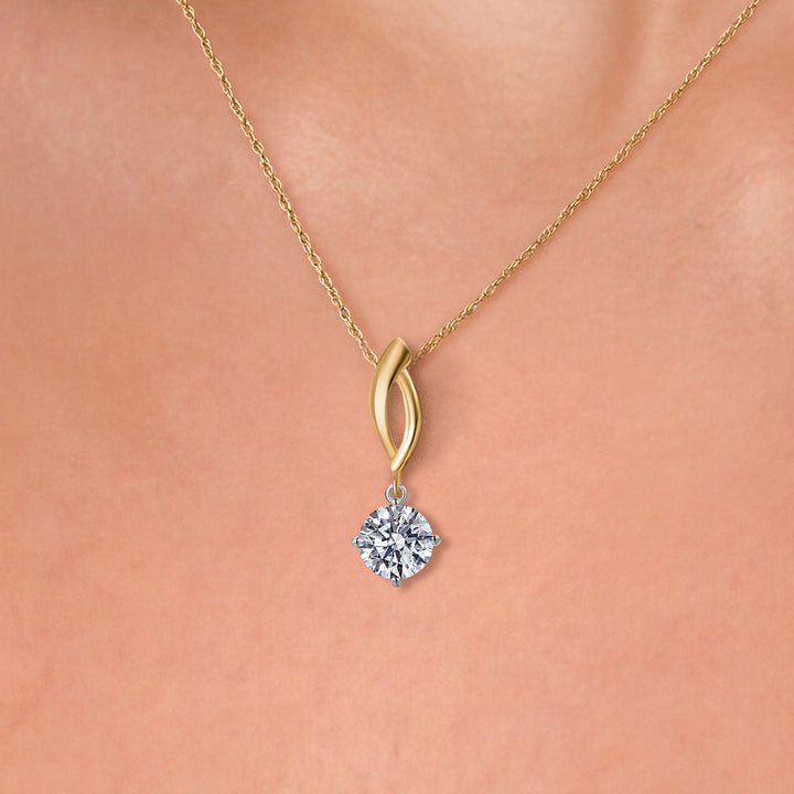Pendant in 925 Sterling Silver and 10K Yellow Gold