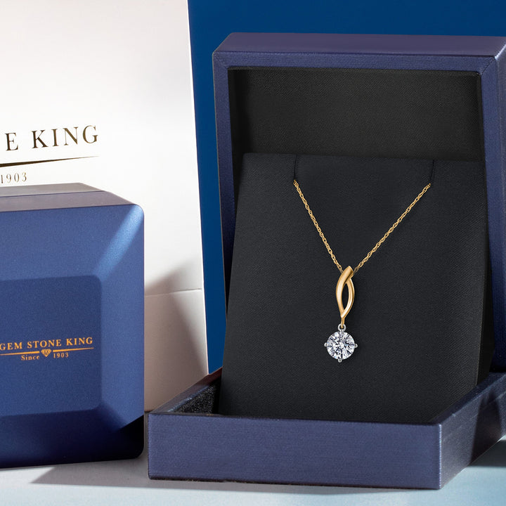 Pendant in 925 Sterling Silver and 10K Yellow Gold