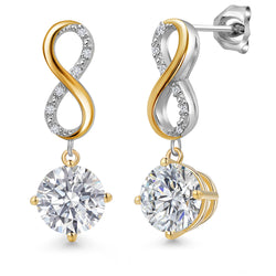 Earrings in 925 Sterling Silver and 10K Yellow Gold