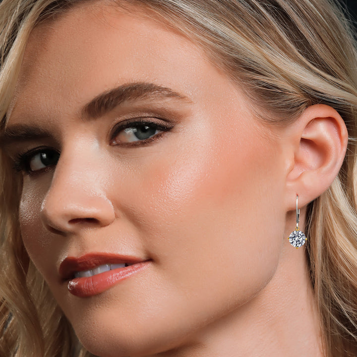 Earrings in 925 Sterling Silver and 10K Yellow Gold