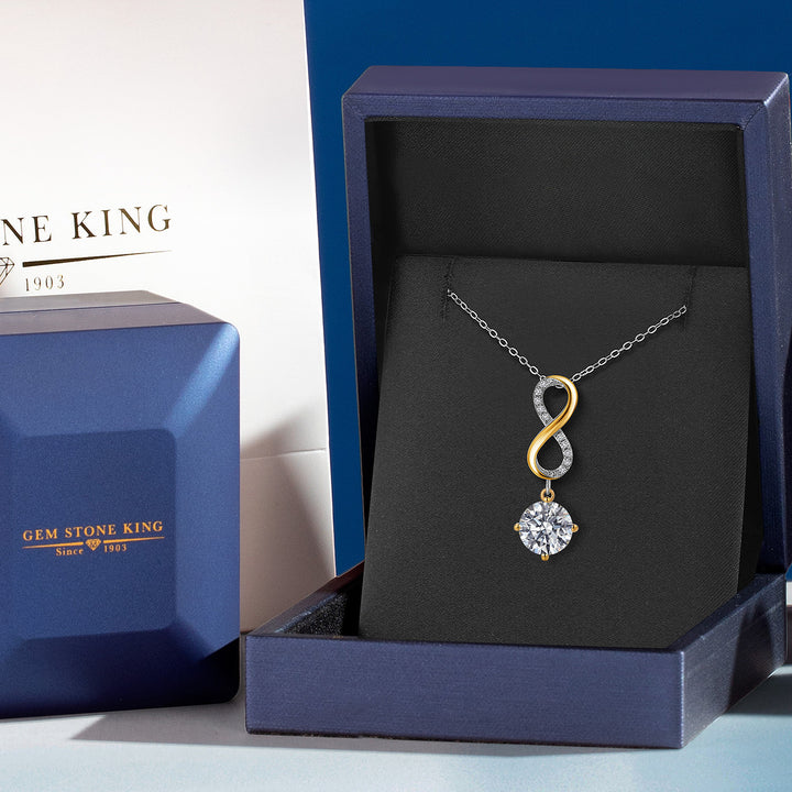 Pendant in 925 Sterling Silver and 10K Yellow Gold