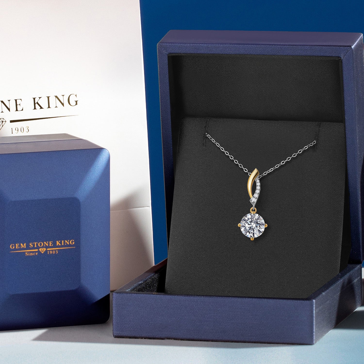 Pendant in 925 Sterling Silver and 10K Yellow Gold
