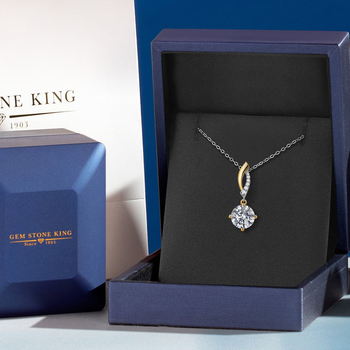 Pendant in 925 Sterling Silver and 10K Yellow Gold