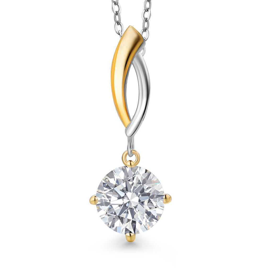 Pendant in 925 Sterling Silver and 10K Yellow Gold