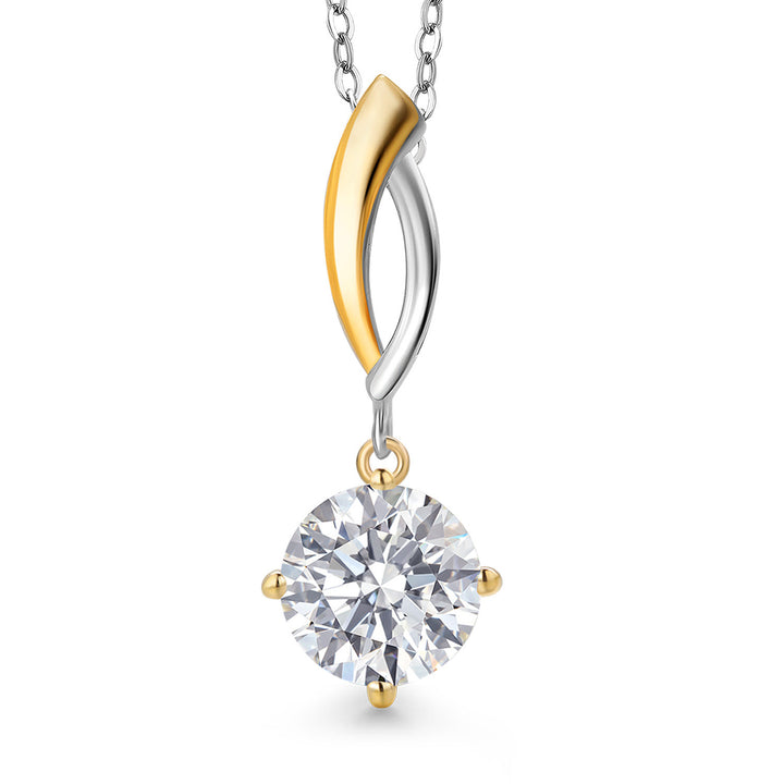 Pendant in 925 Sterling Silver and 10K Yellow Gold