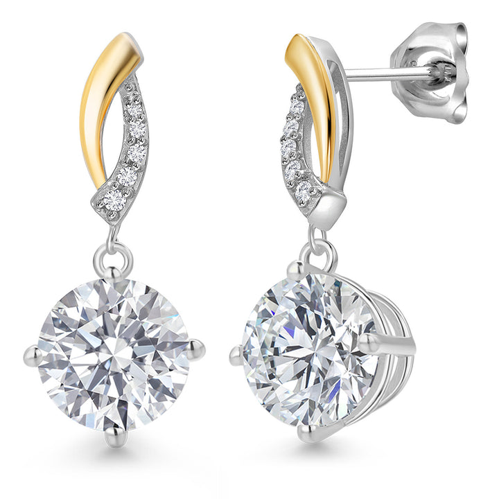 Earrings in 925 Sterling Silver and 10K White Gold