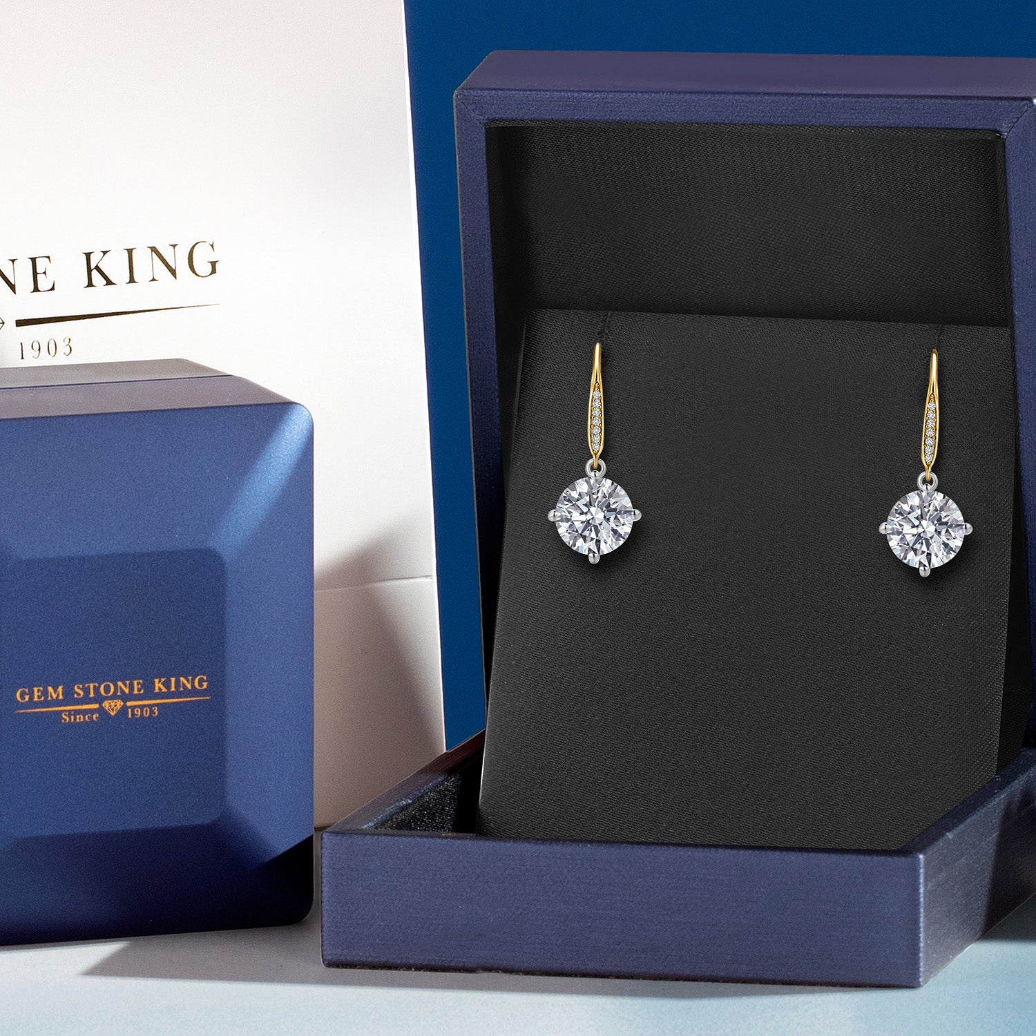 Earrings in 10K Two Tone Gold