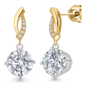 Earrings in 10K Two Tone Gold