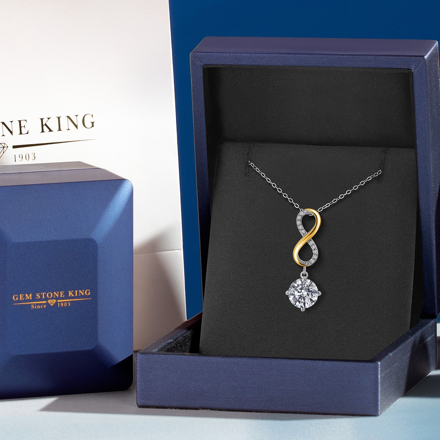 Pendant in 925 Sterling Silver and 10K White Gold
