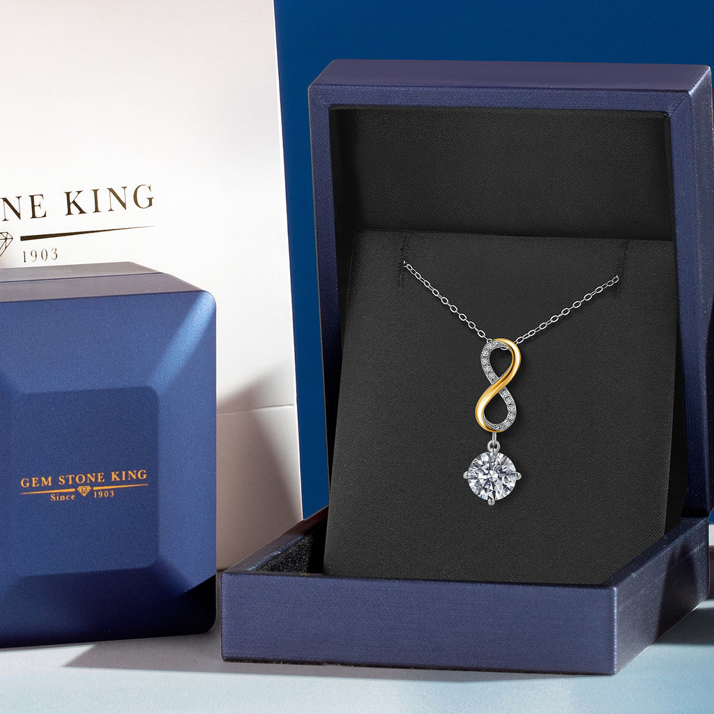 Pendant in 925 Sterling Silver and 10K White Gold
