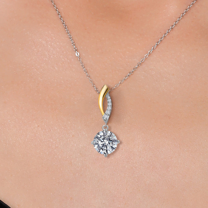 Pendant in 925 Sterling Silver and 10K White Gold