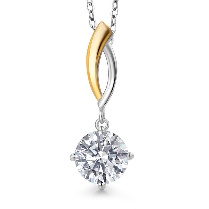 Pendant in 925 Sterling Silver and 10K White Gold