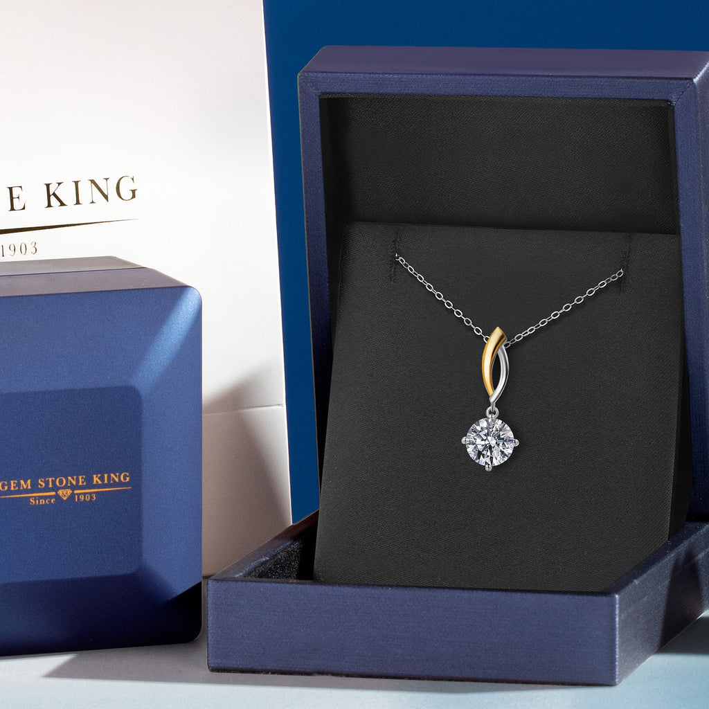 Pendant in 925 Sterling Silver and 10K White Gold
