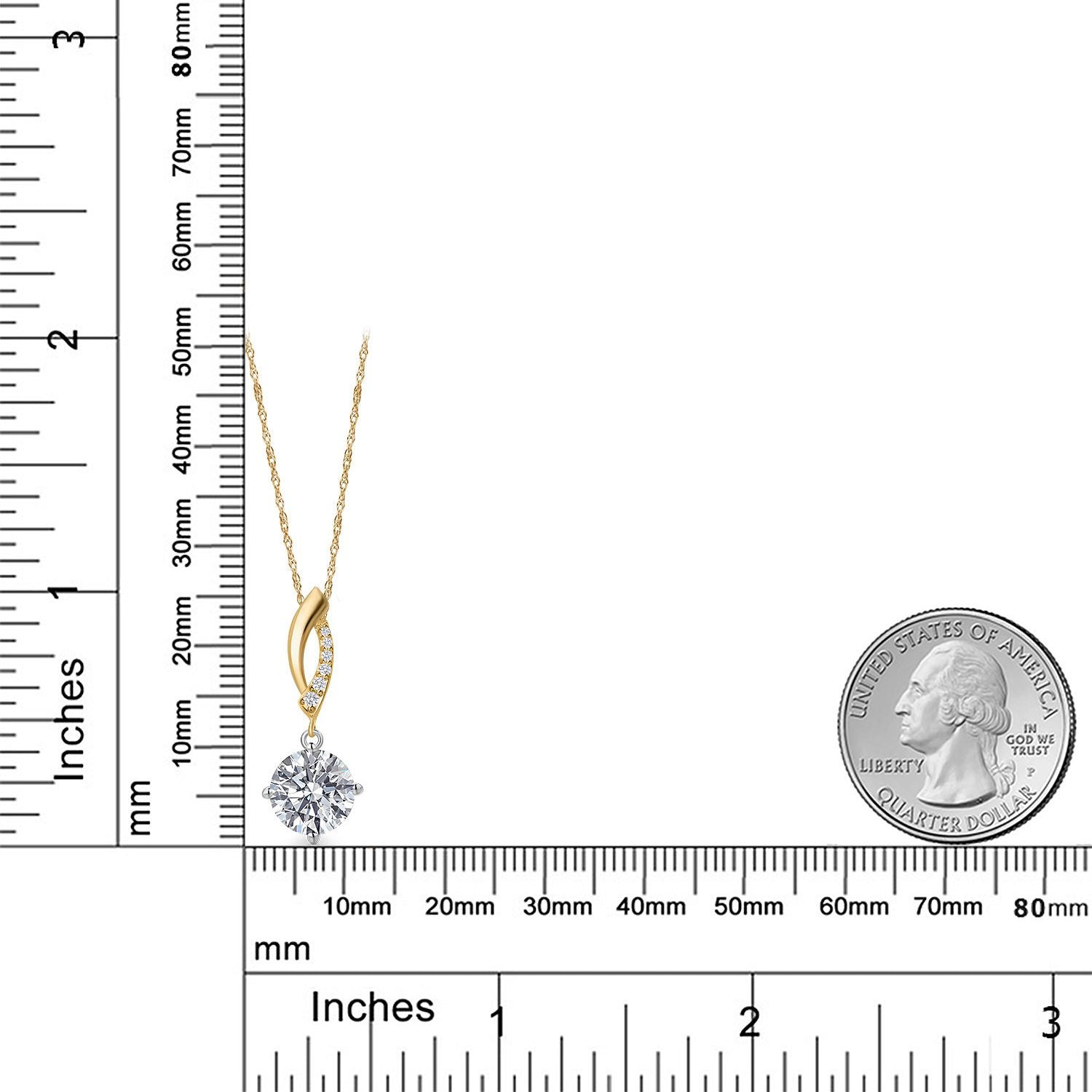 Pendant in 10K Two Tone Gold