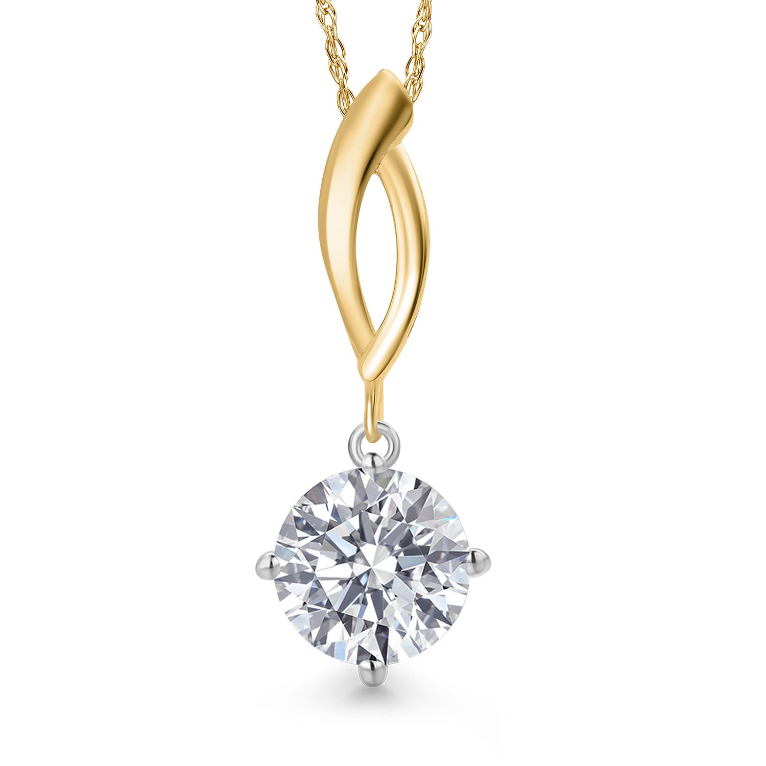 Pendant in 10K Two Tone Gold