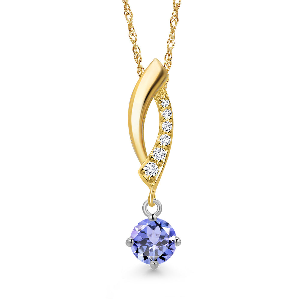Pendant in 14K Two Tone Gold