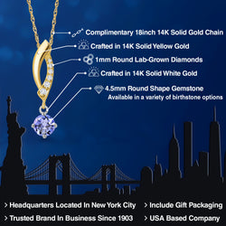 Pendant in 14K Two Tone Gold