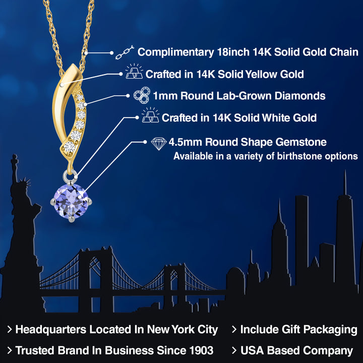 Pendant in 14K Two Tone Gold