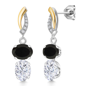 Earrings in 925 Sterling Silver and 10K Yellow Gold