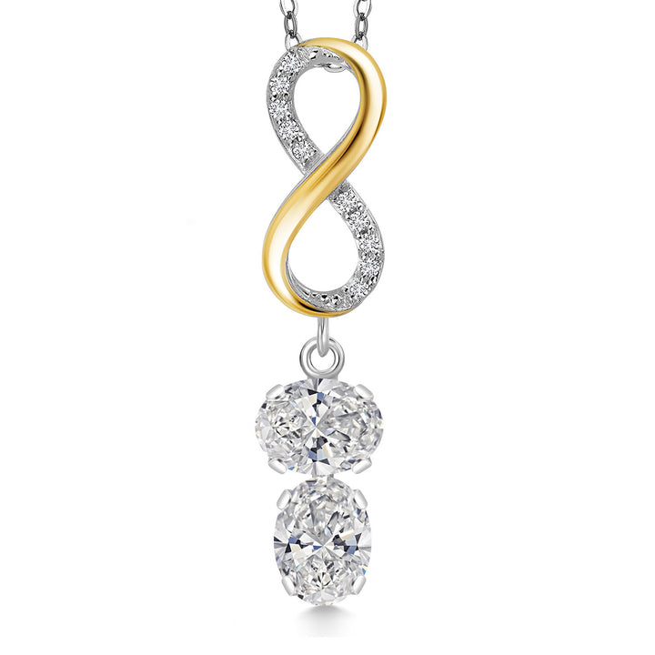 Pendant in 925 Sterling Silver and 10K Yellow Gold