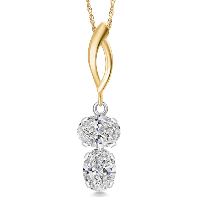 Pendant in 925 Sterling Silver and 10K Yellow Gold