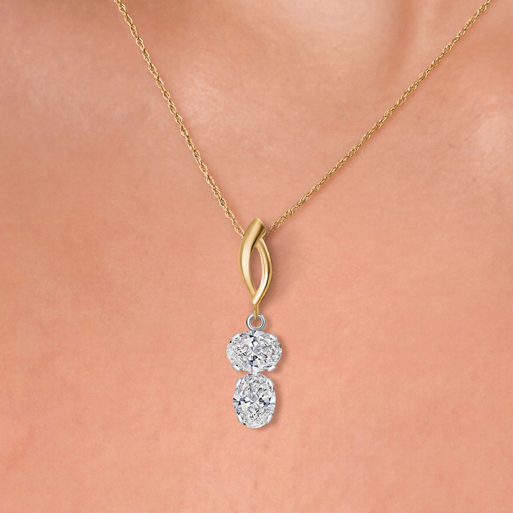 Pendant in 925 Sterling Silver and 10K Yellow Gold