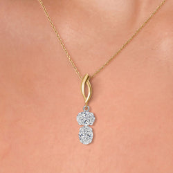 Pendant in 925 Sterling Silver and 10K Yellow Gold