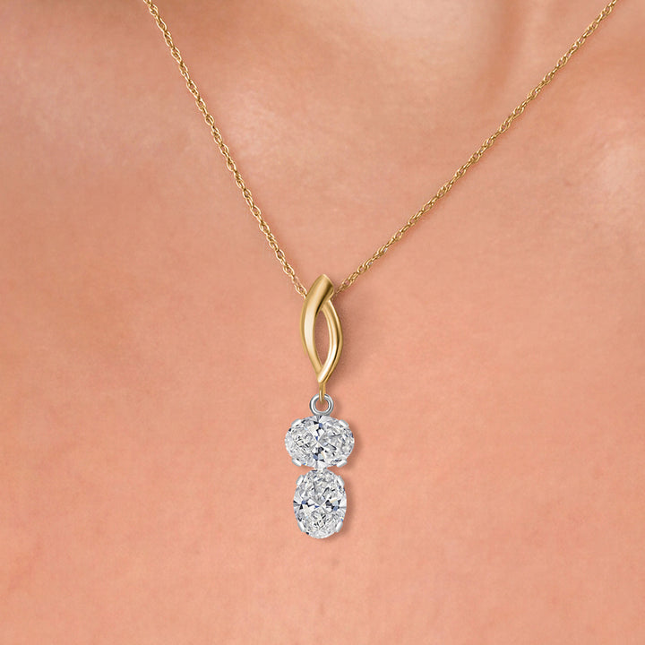 Pendant in 925 Sterling Silver and 10K Yellow Gold