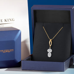 Pendant in 925 Sterling Silver and 10K Yellow Gold