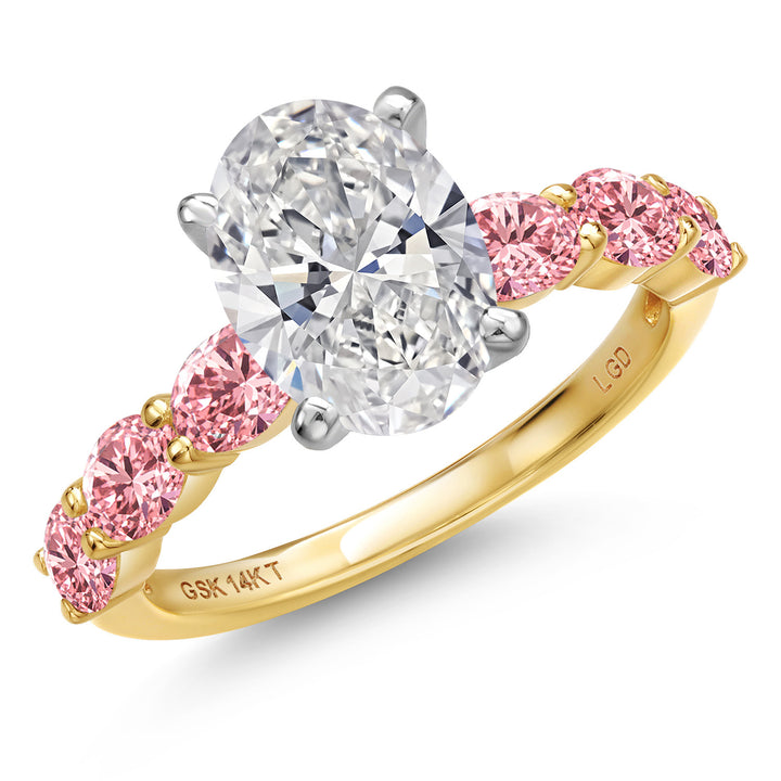 Center 3ct_14K Two Tone Gold_8_Ring in 14K Two Tone Gold