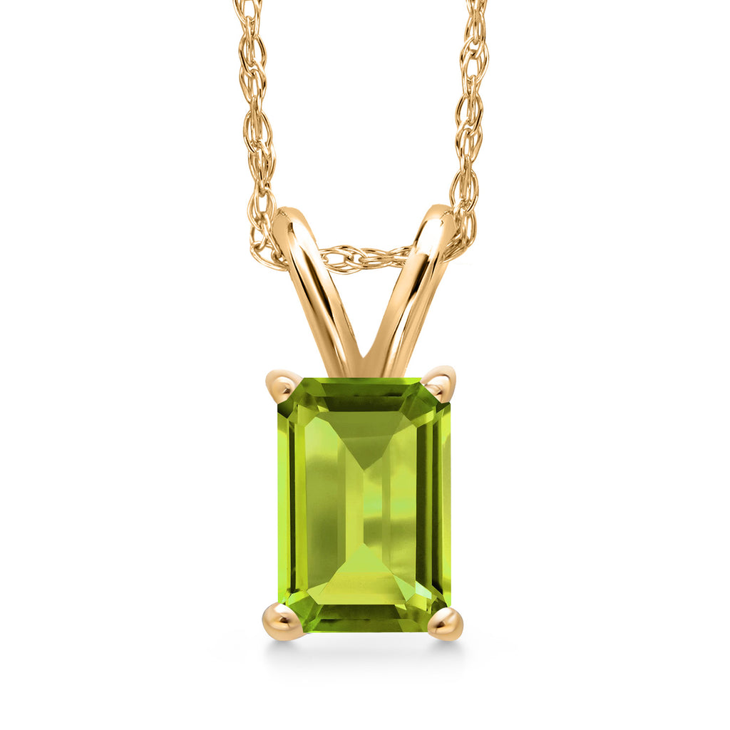 Peridot - August_Pendant in 10K Yellow Gold