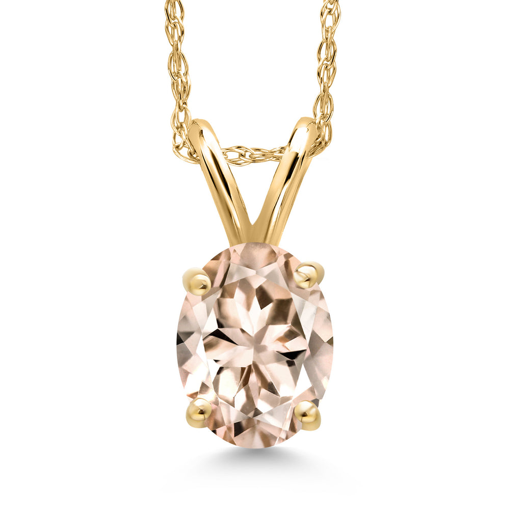 Morganite - October_Pendant in 10K Yellow Gold