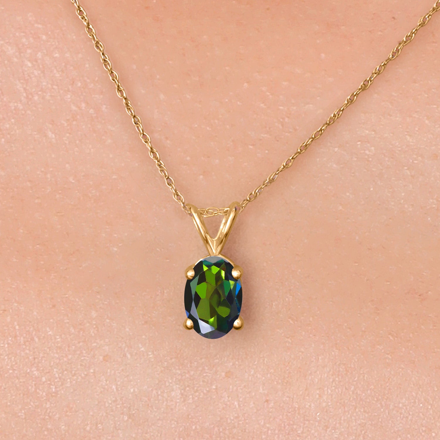 Mystic Topaz_Pendant in 10K Yellow Gold