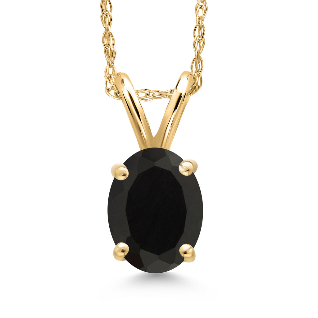 Onyx - December_Pendant in 10K Yellow Gold