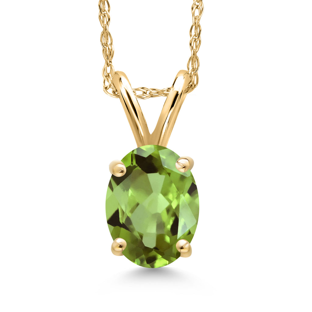 Peridot - August_Pendant in 10K Yellow Gold