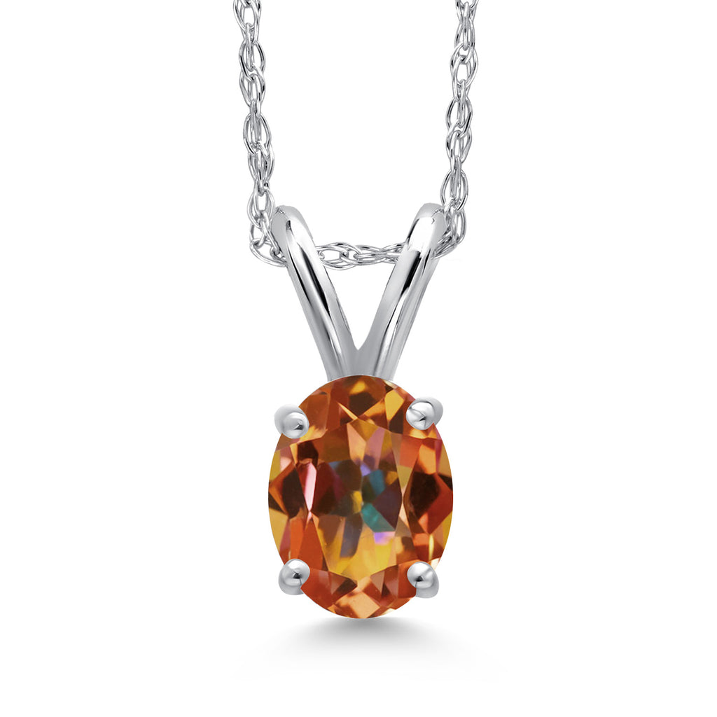 Ecstasy Mystic Topaz_Pendant in 10K White Gold